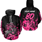 Custom Pink Dirt Bike Motorcycle Hoodie Motocross Jersey Hoodie
