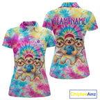 Custom Funny Sloth Bowling Jersey Tropical Tie-Dye Bowling Team Shirts Bowling League