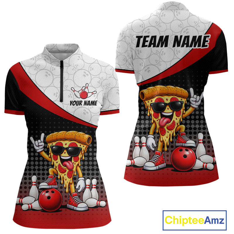 Funny Pizza Bowling Shirts, Custom Bowling Team Jersey Bowling Tournament Bowler