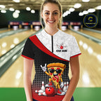 Funny Pizza Bowling Shirts, Custom Bowling Team Jersey Bowling Tournament Bowler