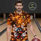 Custom Funny Drunk Crown Bowling Ball Pins Whiskey, Bowling Jersey Bowling Team Shirts