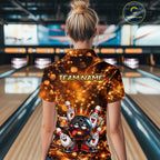 Custom Funny Drunk Crown Bowling Ball Pins Whiskey, Bowling Jersey Bowling Team Shirts