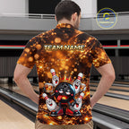 Custom Funny Drunk Crown Bowling Ball Pins Whiskey, Bowling Jersey Bowling Team Shirts