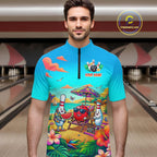 Custom Summer Bowling Jersey Unisex Bowling Shirts for Team Polo & 1/4 Zip