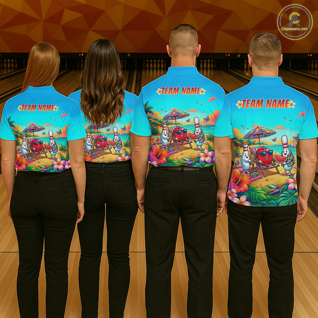 Custom Summer Bowling Jersey Unisex Bowling Shirts for Team Polo & 1/4 Zip