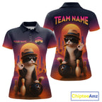 Custom Funny Cat Bowling Jersey Bowling Uniform Bowling Team Shirts Polo & 1/4 Zip