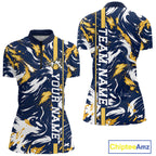 Custom White Yellow Camo Abstract Splash Bowling Shirts Bowling Team Jersey for Bowler