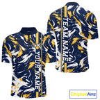 Custom White Yellow Camo Abstract Splash Bowling Shirts Bowling Team Jersey for Bowler