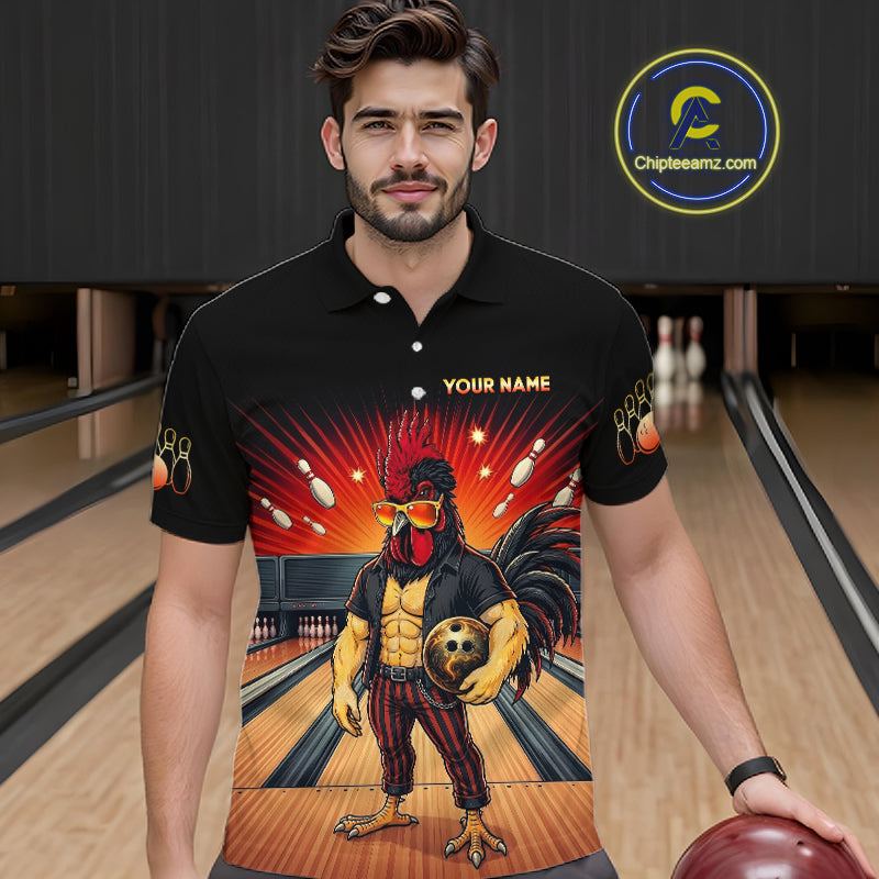 Custom Funny Rooster Bowling Shirt Bowling Team Shirts Bowling League