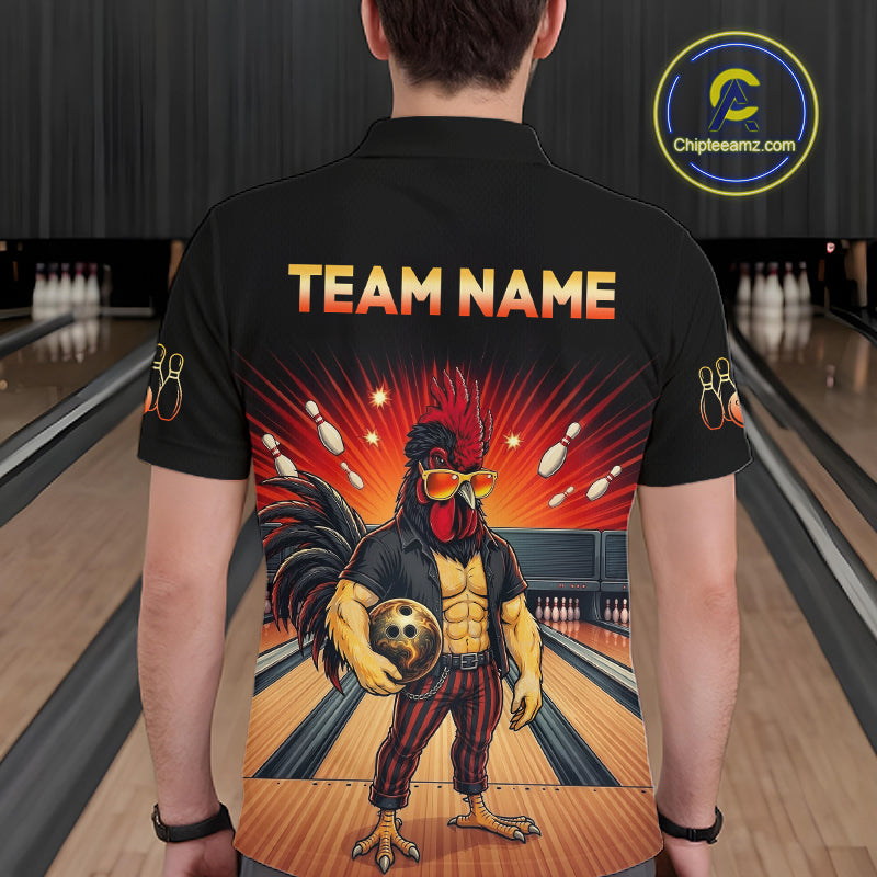 Custom Funny Rooster Bowling Shirt Bowling Team Shirts Bowling League