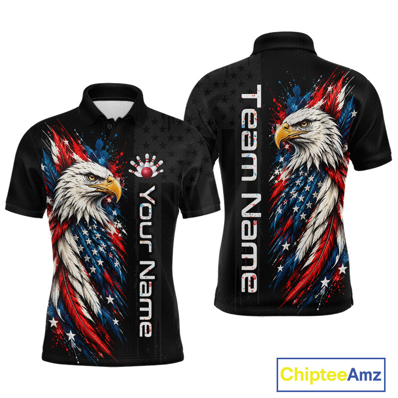 Custom American Eagle Bowling Jerseys Bowling League Patriotic Team Jersey Gift
