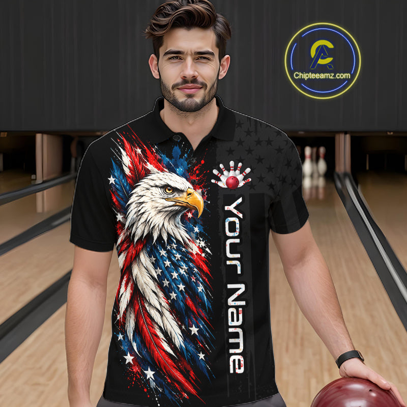 Custom American Eagle Bowling Jerseys Bowling League Patriotic Team Jersey Gift