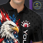 Custom American Eagle Bowling Jerseys Bowling League Patriotic Team Jersey Gift