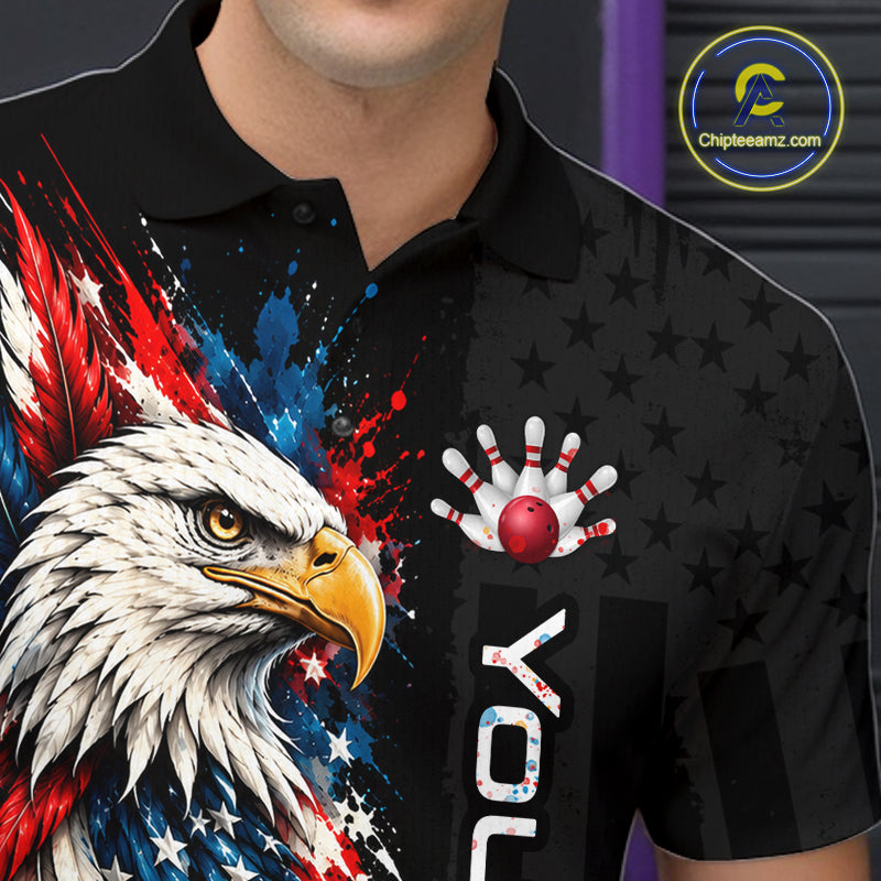 Custom American Eagle Bowling Jerseys Bowling League Patriotic Team Jersey Gift