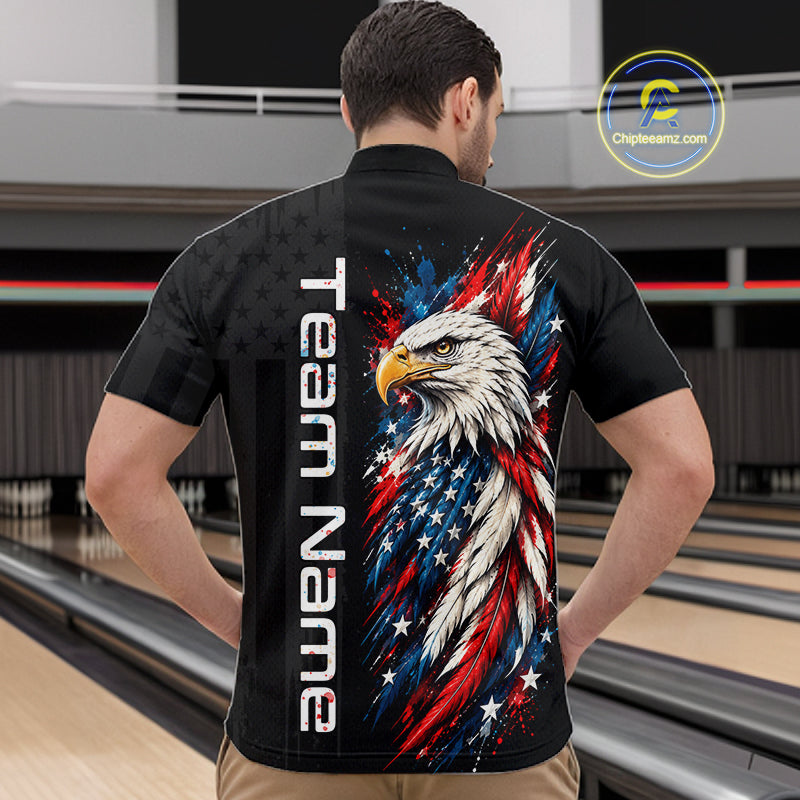 Custom American Eagle Bowling Jerseys Bowling League Patriotic Team Jersey Gift