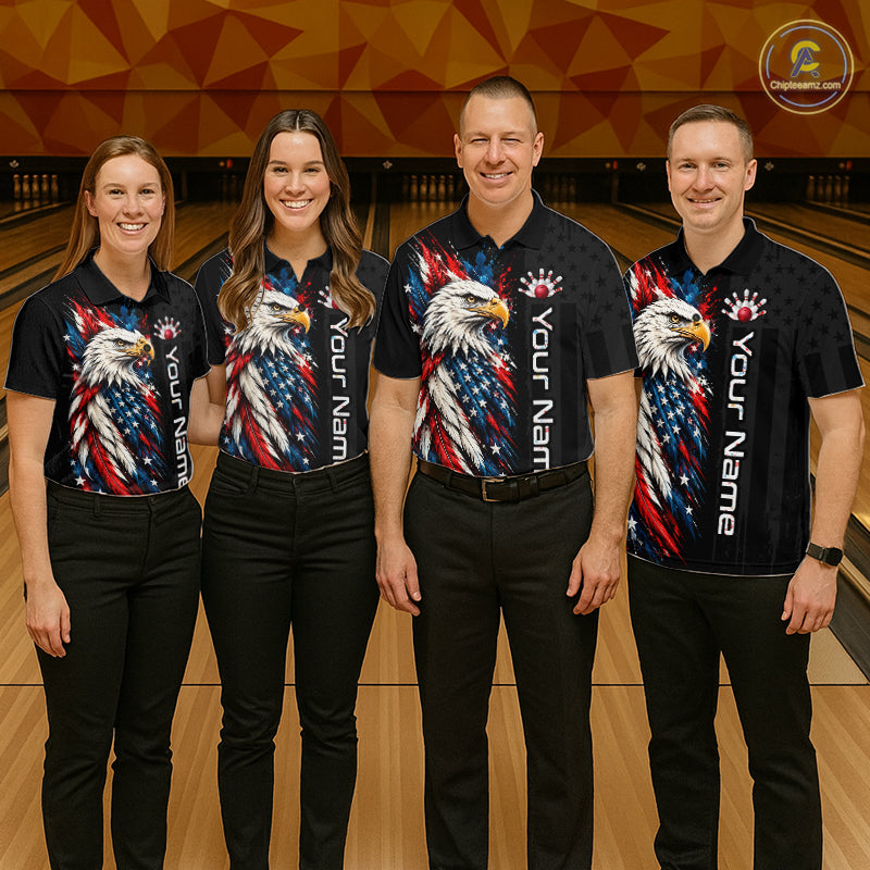 Custom American Eagle Bowling Jerseys Bowling League Patriotic Team Jersey Gift