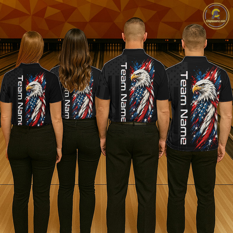 Custom American Eagle Bowling Jerseys Bowling League Patriotic Team Jersey Gift