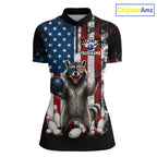 Custom US Flag Raccoon Bowling Shirt Bowling Team Shirts Bowling League