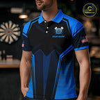 Blue American Flag Custom Darts Shirt Darts Team Jerseys Dartboard Shirt