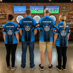 Blue American Flag Custom Darts Shirt Darts Team Jerseys Dartboard Shirt