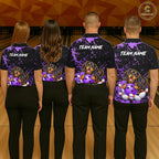 Purple Funny Dachshund Dog Custom Bowling Shirts Bowling Team Jersey Polo & 1/4 Zip