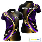 Purple and Gold Bowling Jersey Custom Bowling Team Shirts Bowling League for Bowler