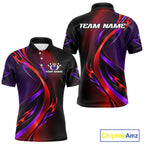 Purple and Red Bowling Jersey Custom Bowling Team Shirts Bowling League for Bowler