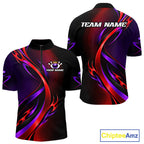 Purple and Red Bowling Jersey Custom Bowling Team Shirts Bowling League for Bowler