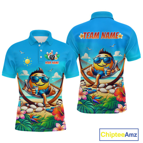 Custom Funny Summer Bowling Jersey Unisex Bowling Shirts for Team Polo & 1/4 Zip