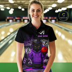 Custom Funny Black Cat Bowling Jersey Bowling League Bowling Team Shirts
