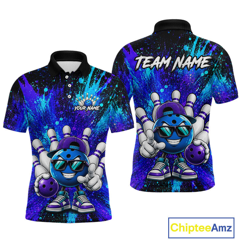Funny Ball Bowling Custom Bowling Jersey Bowling Team Shirts Polo & 1/4 Zip