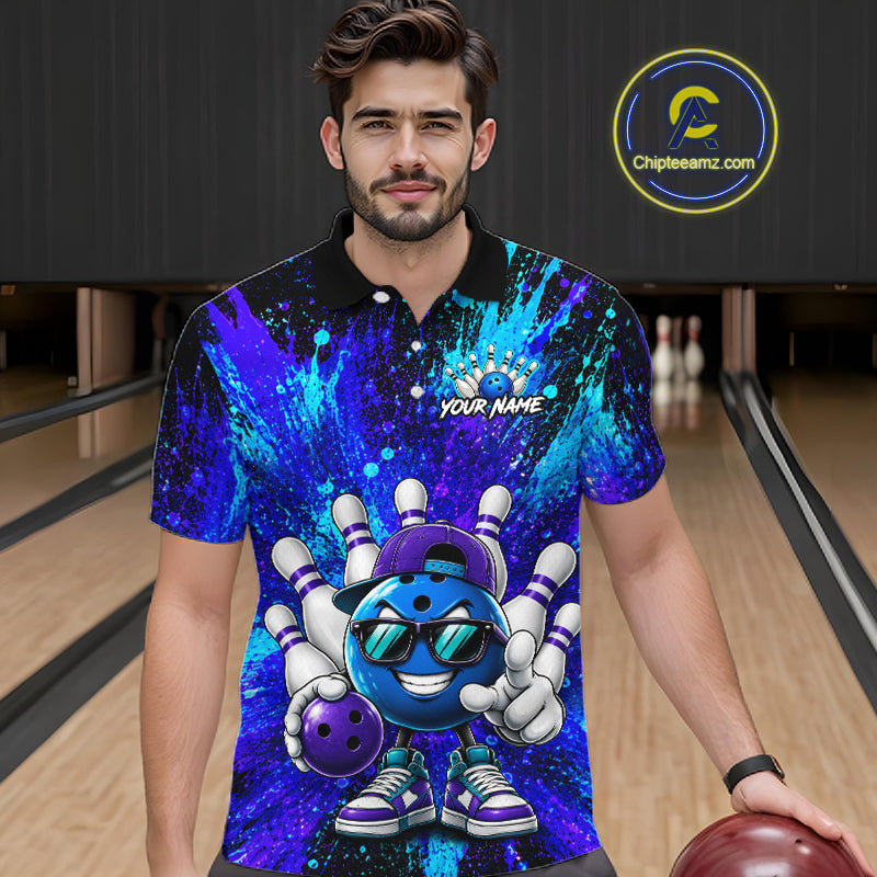 Funny Ball Bowling Custom Bowling Jersey Bowling Team Shirts Polo & 1/4 Zip