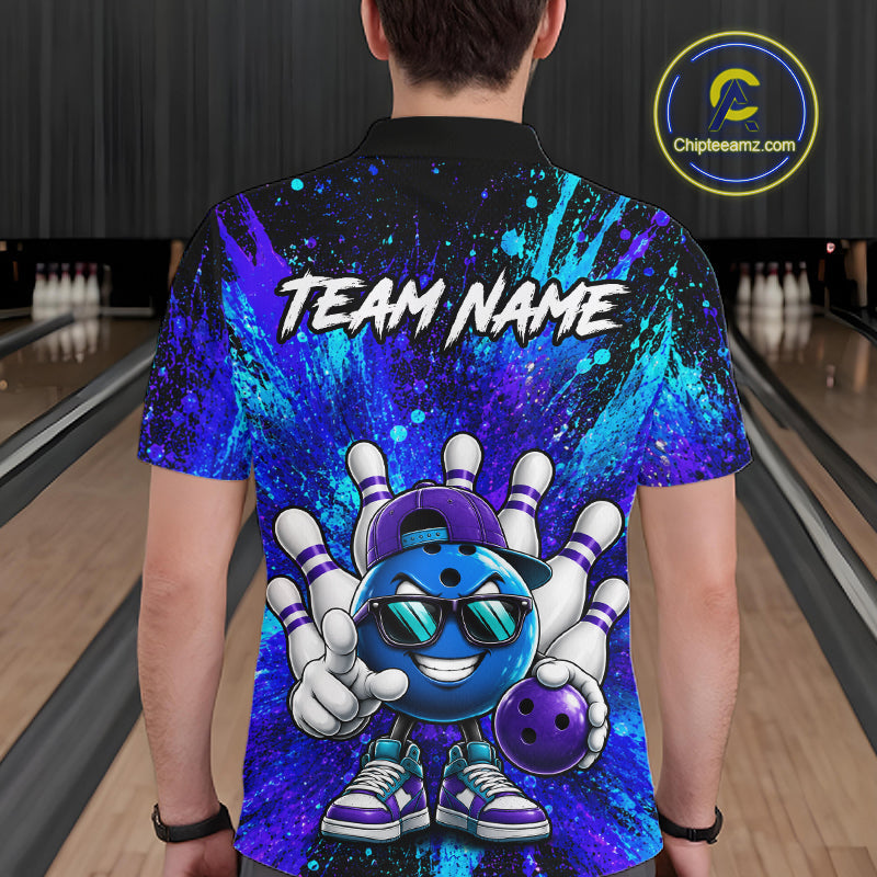 Funny Ball Bowling Custom Bowling Jersey Bowling Team Shirts Polo & 1/4 Zip