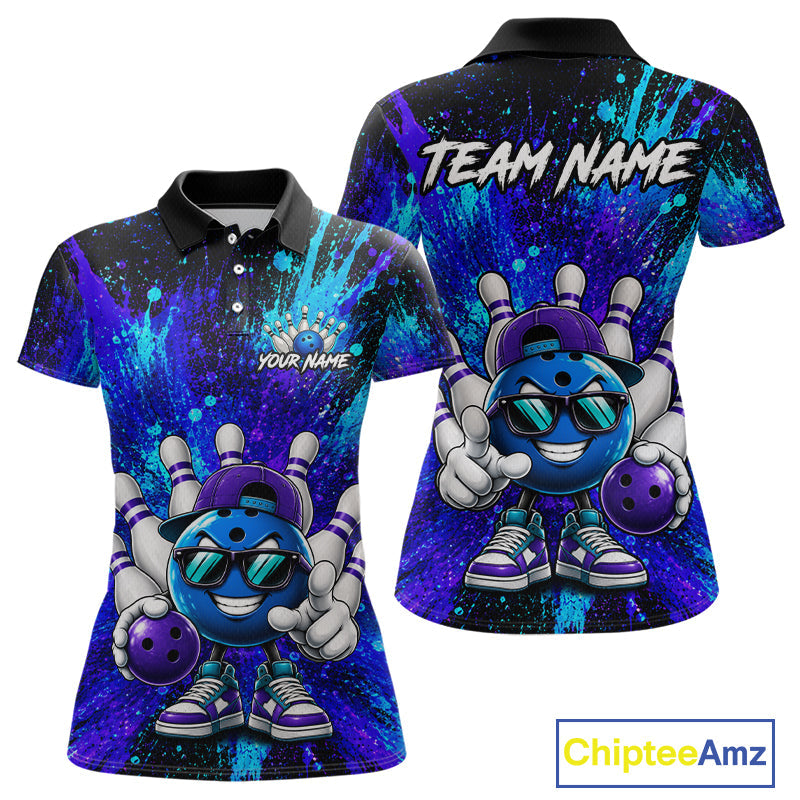Funny Ball Bowling Custom Bowling Jersey Bowling Team Shirts Polo & 1/4 Zip
