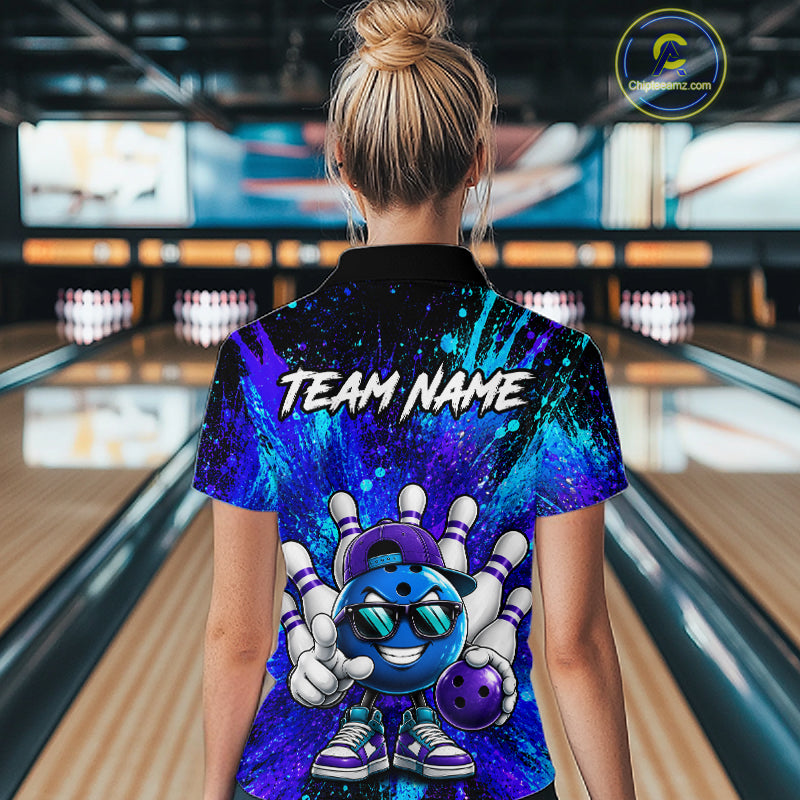 Funny Ball Bowling Custom Bowling Jersey Bowling Team Shirts Polo & 1/4 Zip