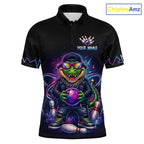 Custom Funny Neon Alligator Bowling Jersey Bowling League Bowling Team Shirts