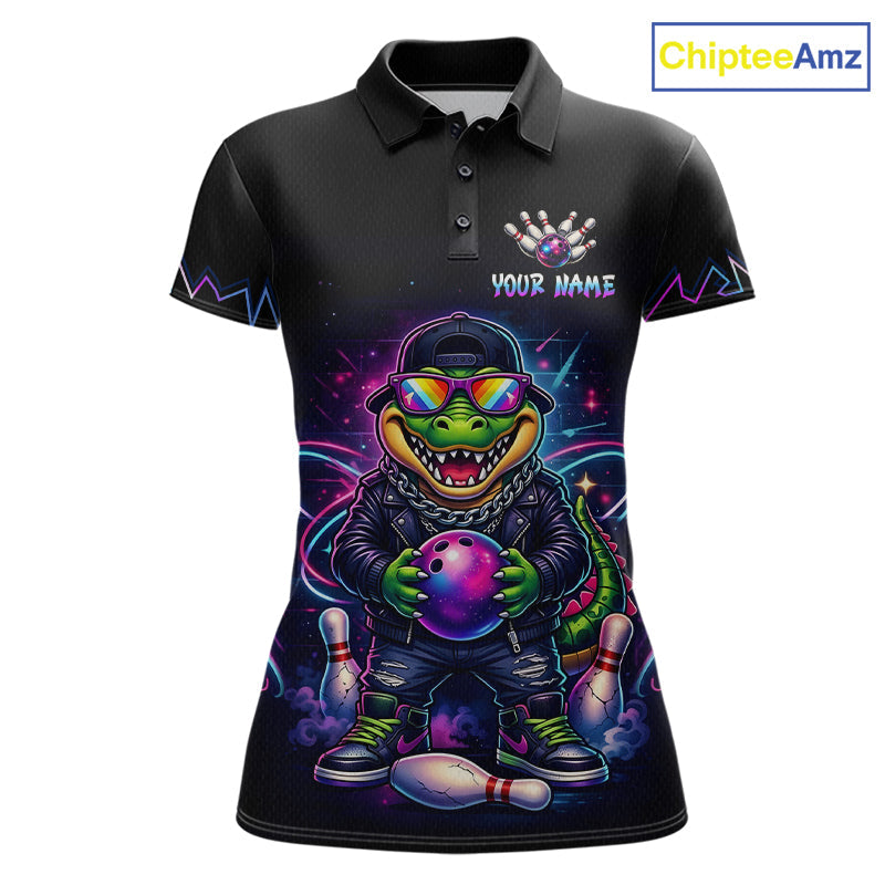 Custom Funny Neon Alligator Bowling Jersey Bowling League Bowling Team Shirts