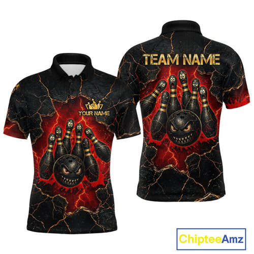 Custom Cracked Angry Bowling Shirts Bowling Team Jersey Bowling League