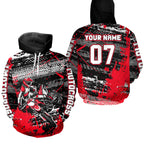 Custom Red Racing Motocross Hoodie Dirt Bike Motorcycle Hoodie