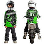 Green Motocross Jersey Racing Custom Dirt Bike Shirts +