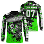 Green Motocross Jersey Racing Custom Dirt Bike Shirts +