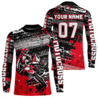 Red Motocross Jersey Racing Custom Dirt Bike Shirts +