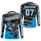 Blue Motocross Jersey Racing Custom Dirt Bike Shirts +