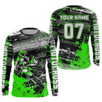 Green Motocross Jersey Racing Custom Dirt Bike Shirts +