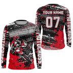 Red Motocross Jersey Racing Custom Dirt Bike Shirts +