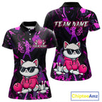 Custom Funny Cat Bowling Bowling Jersey Bowling Team Shirts Polo & 1/4 Zip