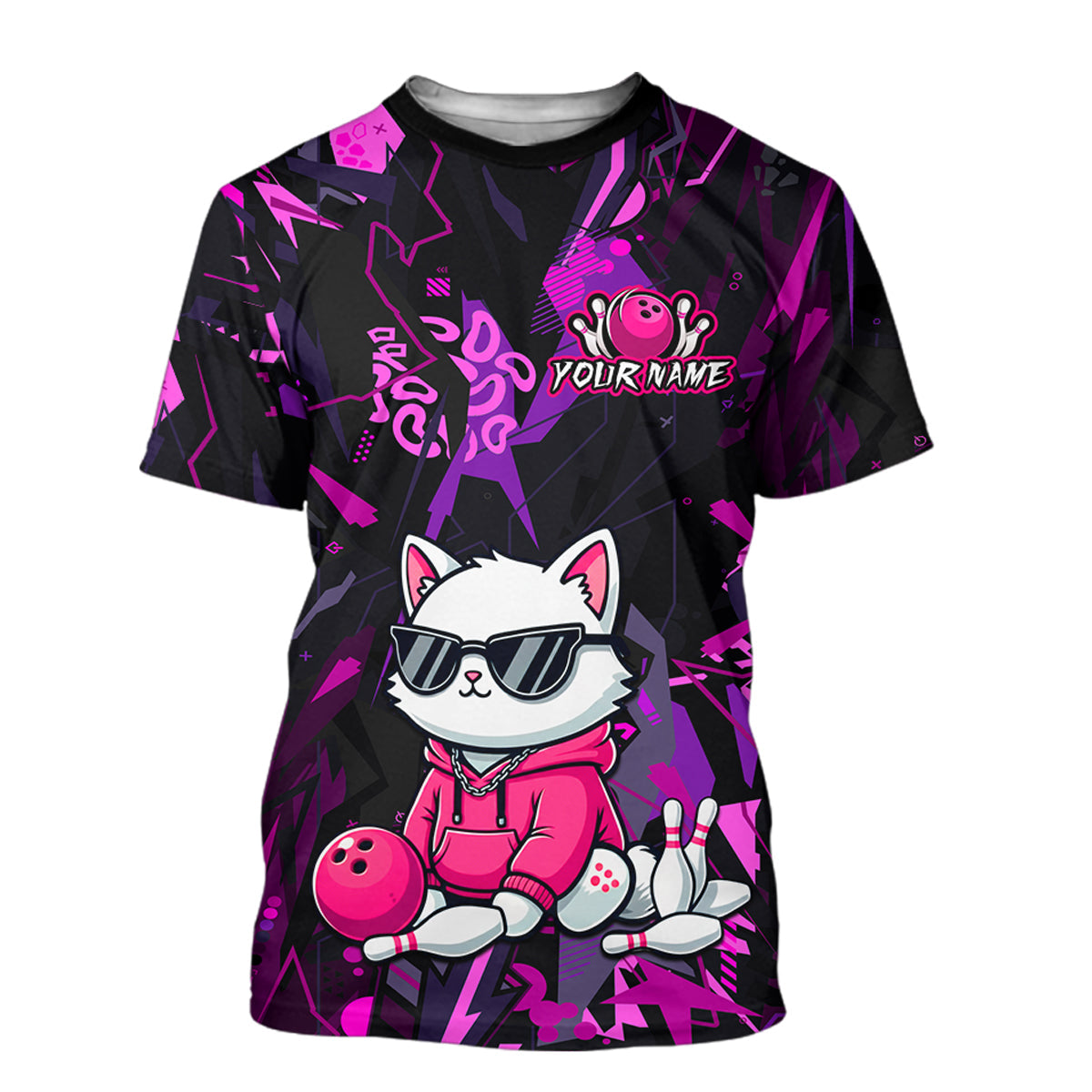 Custom Funny Cat Bowling Jersey Bowling Uniform Bowling Team Shirts