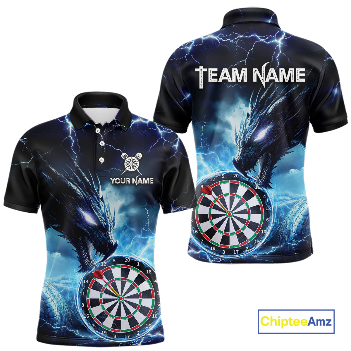 Custom Thunder Dragon Darts Shirt Darts Team Jerseys Dartboard Shirt Dart League