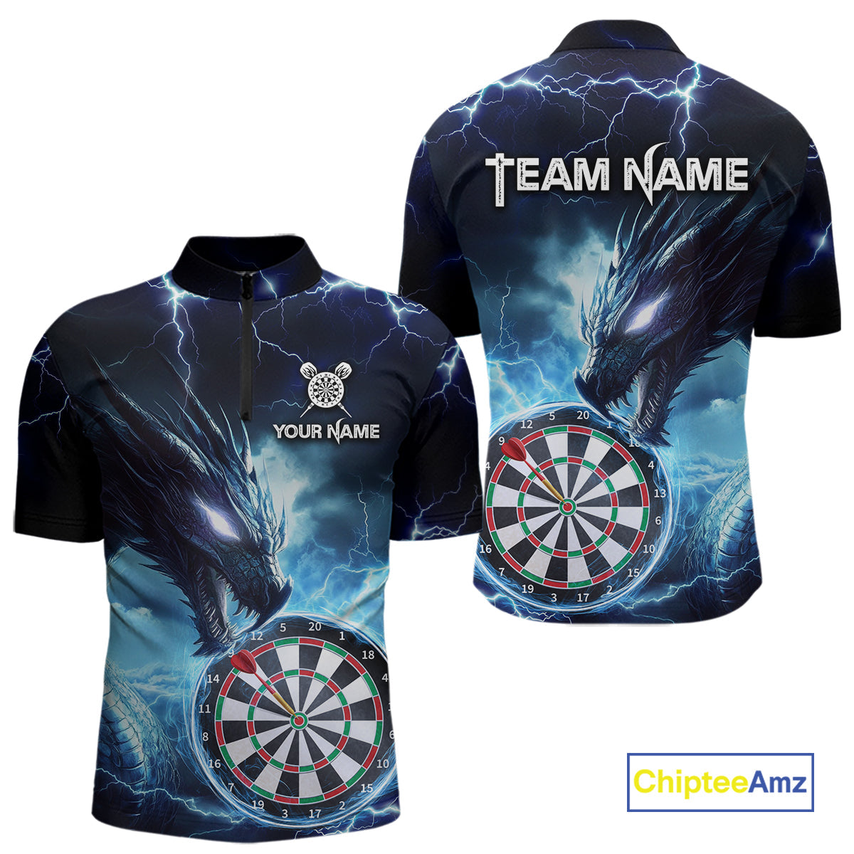 Custom Thunder Dragon Darts Shirt Darts Team Jerseys Dartboard Shirt Dart League