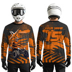 Custom Orange Off-Road Quad Bike Shirt Extreme ATV Motocross Shirts +
